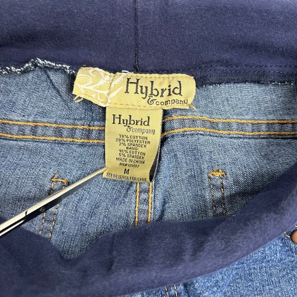 Hybrid & Company | Medium Wash Distressed Fade Maternity Jeans | Size M - Picture 7 of 8